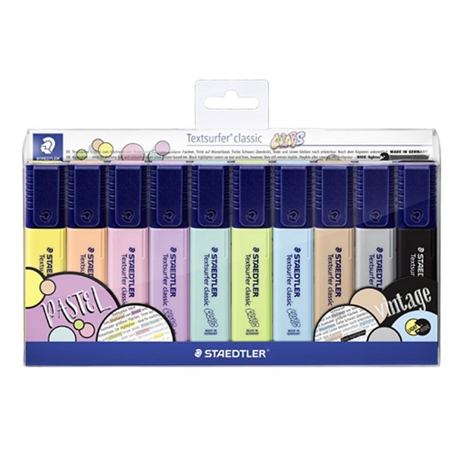 Staedtler Textsurfer classic pastel highlighter set / 스테들러 텍스트서퍼 형광펜 세트